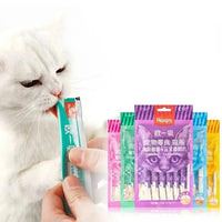 10pcs Cat Stripe Wet Snacks - Chicken & Salmon - Trusted Pet Products