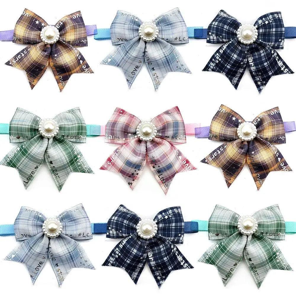 50/100pcs Pet Small Dog Puppy Cat Ties Adjustable Pet Neckties Bowties Dogs Grooming Holiday Pet Accessories for Small Dogs - Trusted Pet Products