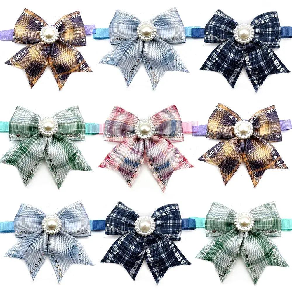 50/100pcs Pet Small Dog Puppy Cat Ties Adjustable Pet Neckties Bowties Dogs Grooming Holiday Pet Accessories for Small Dogs - Trusted Pet Products