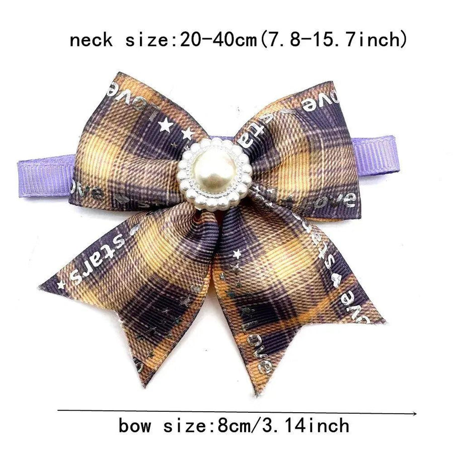 50/100pcs Pet Small Dog Puppy Cat Ties Adjustable Pet Neckties Bowties Dogs Grooming Holiday Pet Accessories for Small Dogs - Trusted Pet Products