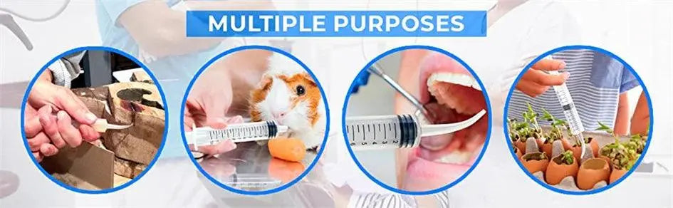 12ml Pet Feeding Syringes with Measurement for Small Dog Cats Puppy Kitten and Other Small Animal Liquid Syringe Feeder Supplies - Trusted Pet Products