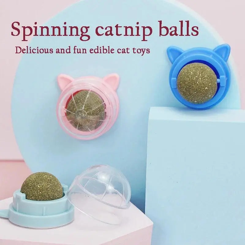 1Pcs Natural Catnip Cat Wall Stick-on Ball Toy Treats Healthy Removes Hair Balls to Promote Digestion Grass Snack Pet Supplies - Trusted Pet Products