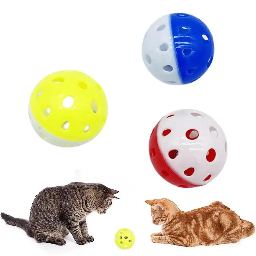 1pc Cat Toy Bell Ball 38mm 43mm Plastic Cat Toy Fun Games Interactive Ball Exercise Cat Animal Funny Toy Pets V6Q6 - Trusted Pet Products