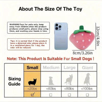 1pc Cute Strawberry Design Pet Grinding Teeth Plush Toy, Chew Toy For Dog Interactive Supply - Trusted Pet Products