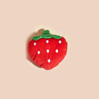 1pc Cute Strawberry Design Pet Grinding Teeth Plush Toy, Chew Toy For Dog Interactive Supply - Trusted Pet Products