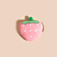 1pc Cute Strawberry Design Pet Grinding Teeth Plush Toy, Chew Toy For Dog Interactive Supply - Trusted Pet Products