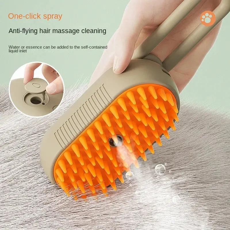 3 in 1 Electric Spray Steam Brush Massager and Excess Pet Hair Removal - Trusted Pet Products