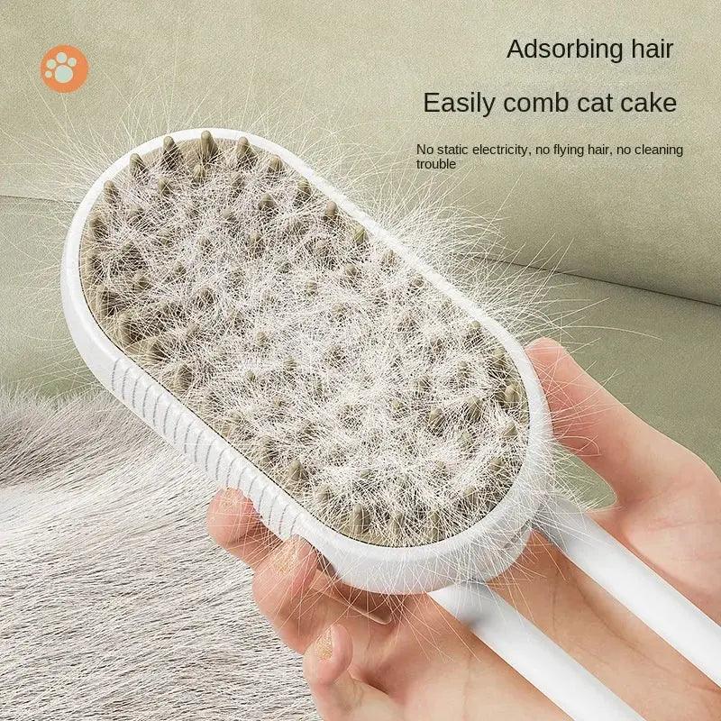 3 in 1 Electric Spray Steam Brush Massager and Excess Pet Hair Removal - Trusted Pet Products