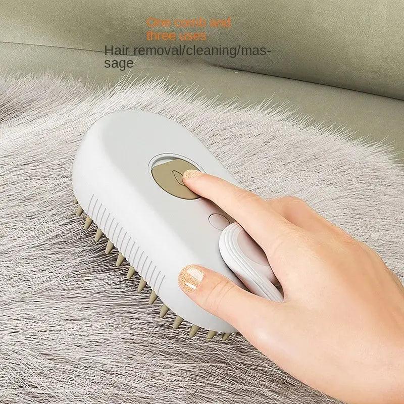 3 in 1 Electric Spray Steam Brush Massager and Excess Pet Hair Removal - Trusted Pet Products