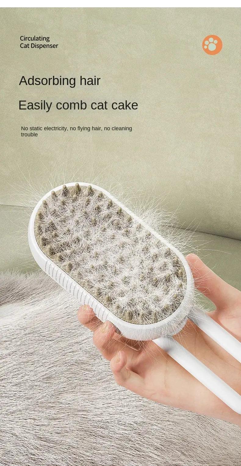 3 in 1 Electric Spray Steam Brush Massager and Excess Pet Hair Removal - Trusted Pet Products