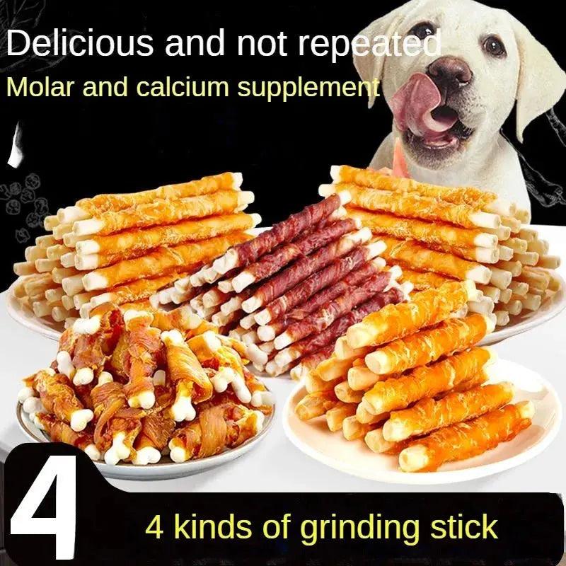 3 packs Multiple Flavors Chicken Duck Meat Bite Resistant Dog Snacks Treats - Trusted Pet Products