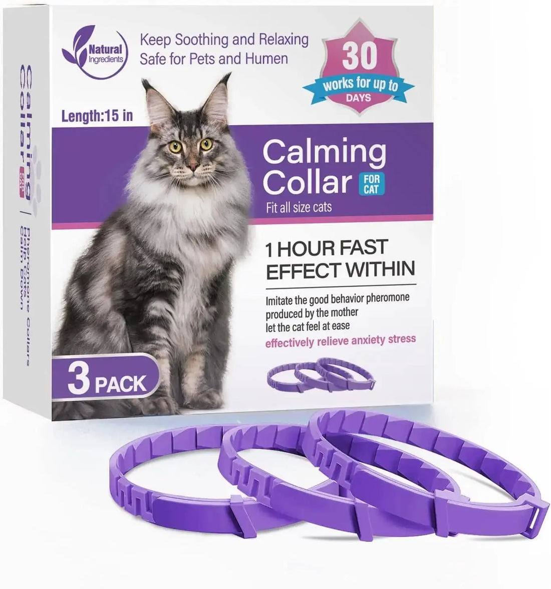 3/4 Pc Dogs Calming Pheromone Collars Anxiety Relief - Trusted Pet Products