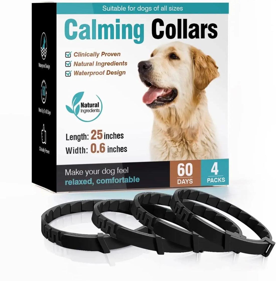 3/4 Pc Dogs Calming Pheromone Collars Anxiety Relief - Trusted Pet Products