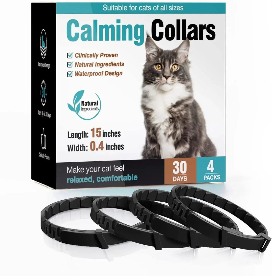 3/4 Pc Dogs Calming Pheromone Collars Anxiety Relief - Trusted Pet Products