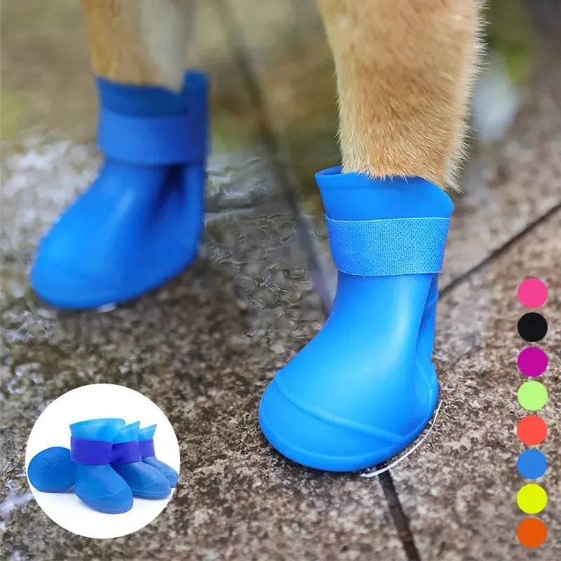 4Pcs Waterproof Anti-slip Rubber Boots For Dogs Trusted Pet Products