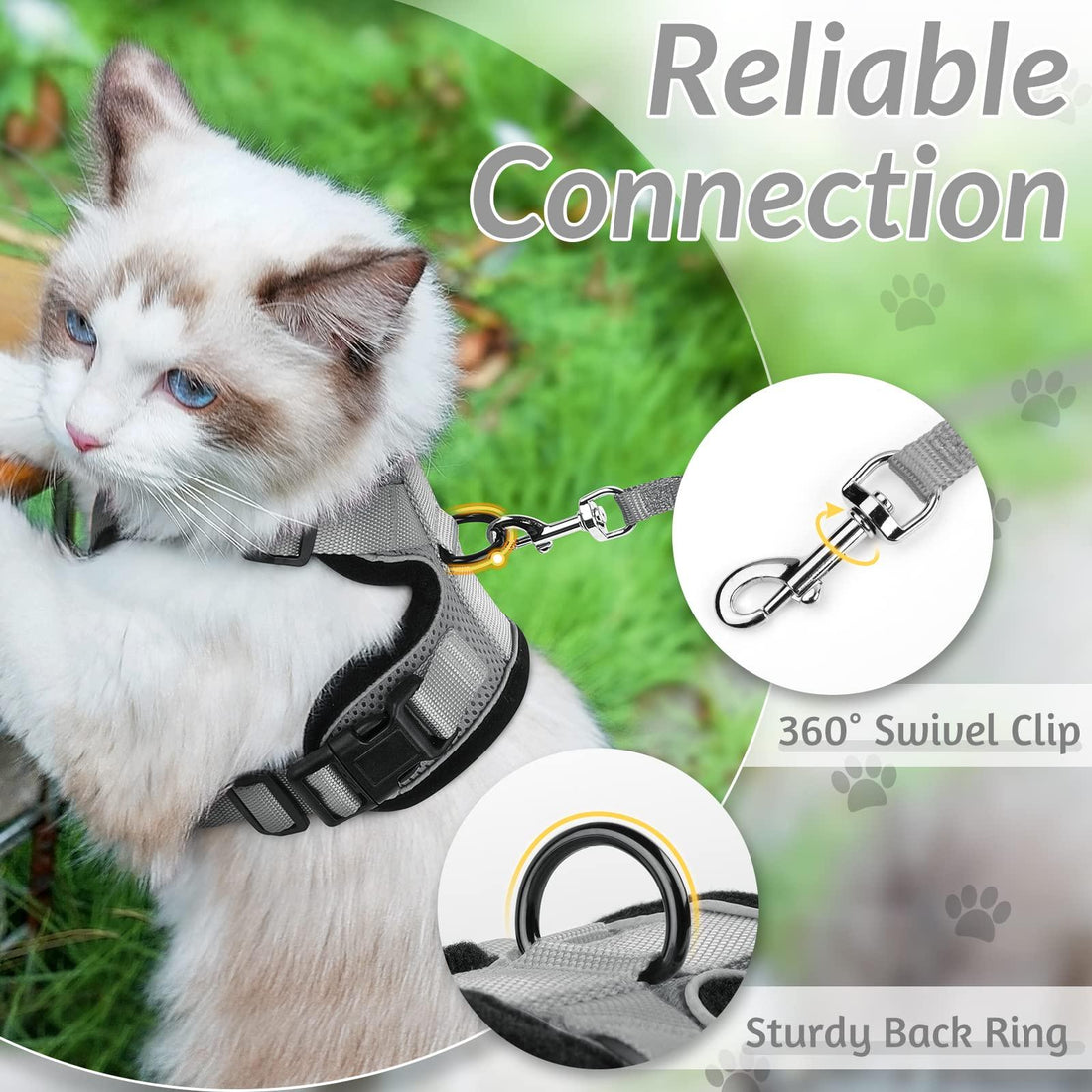 Escape Proof Cat Harness with Leash - Rabbitgoo - Trusted Pet Products