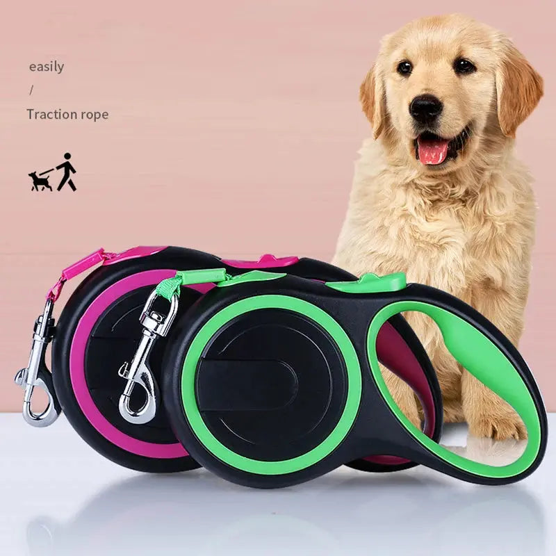 3/5/8M Durable Nylon Retractable Automatic Extending Dog Leash Trusted Pet Products