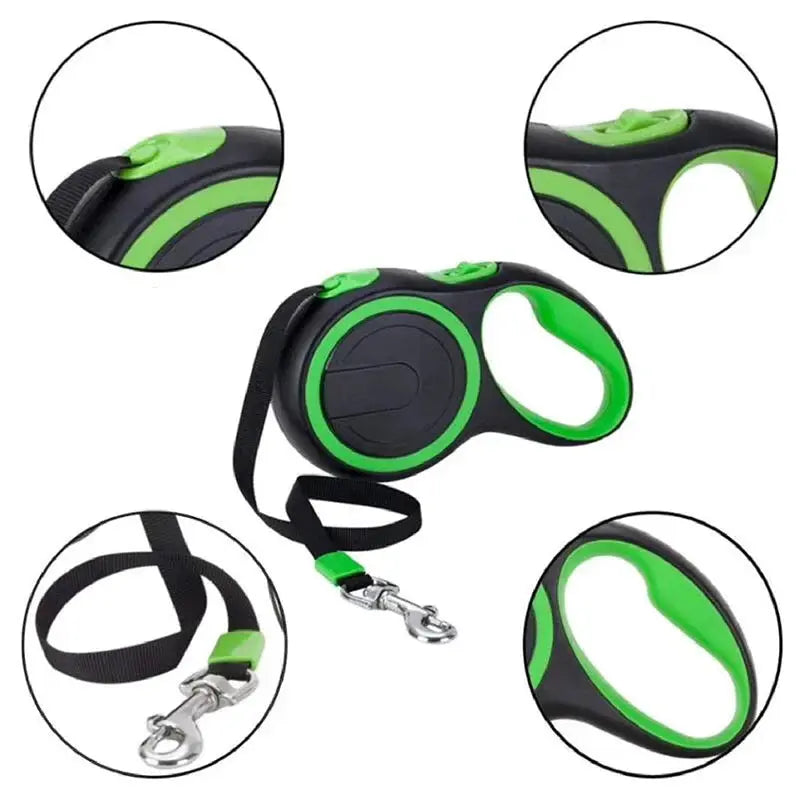 3/5/8M Durable Nylon Retractable Automatic Extending Dog Leash Trusted Pet Products