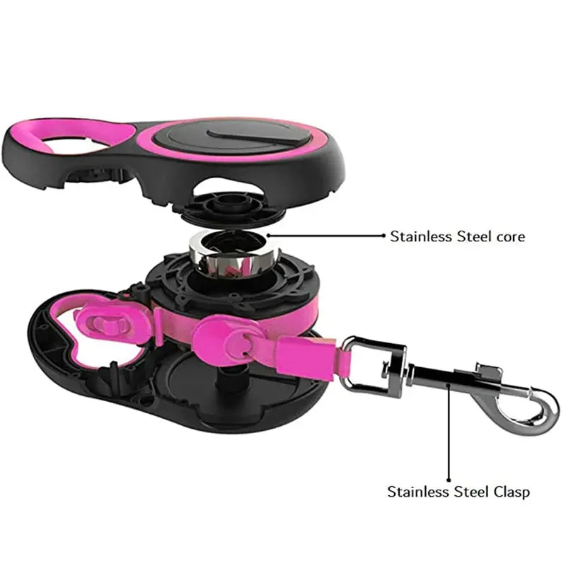 3/5/8M Durable Nylon Retractable Automatic Extending Dog Leash Trusted Pet Products