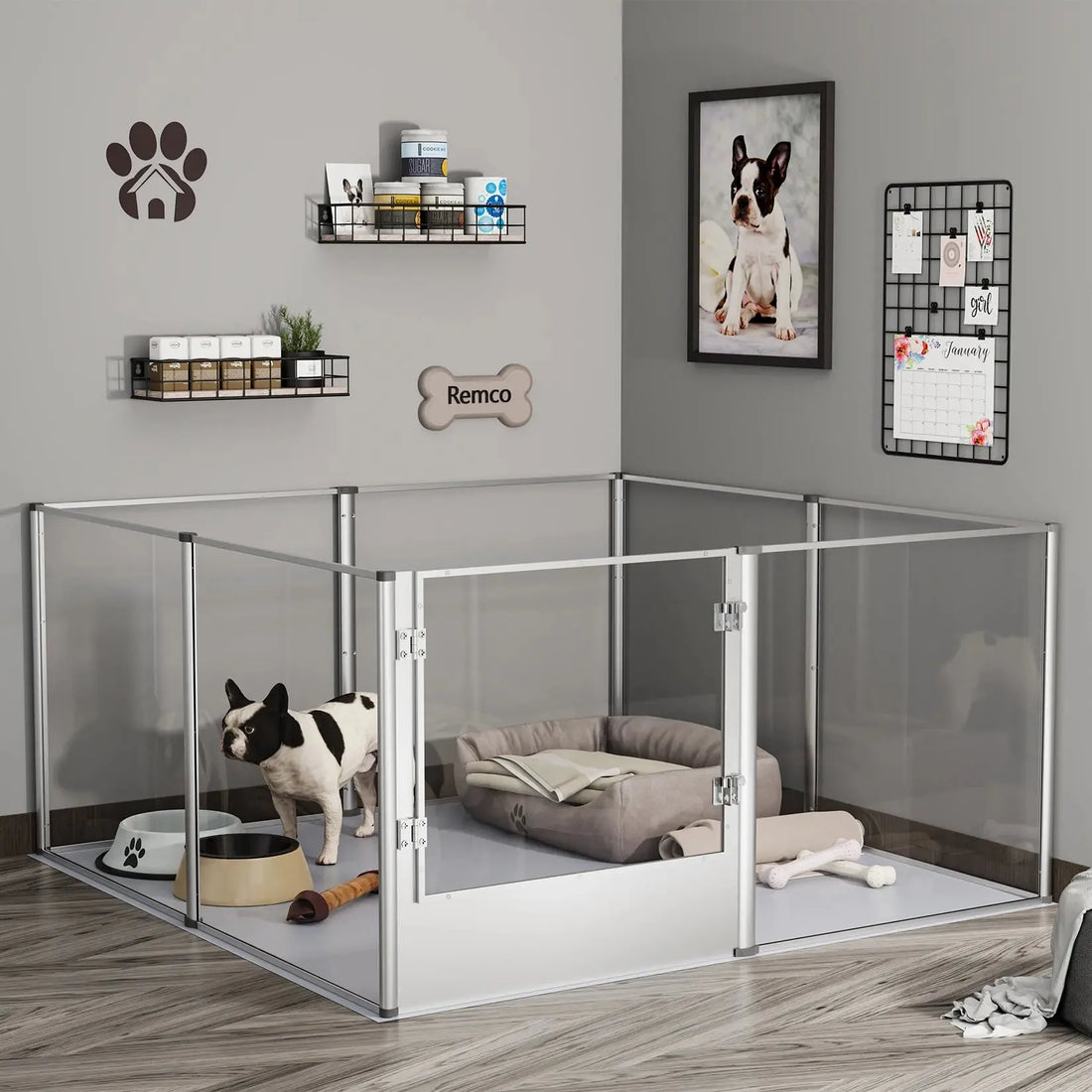 Acrylic Dog Playpen Fence with Waterproof Fertility Pad for Whelping Trusted Pet Products