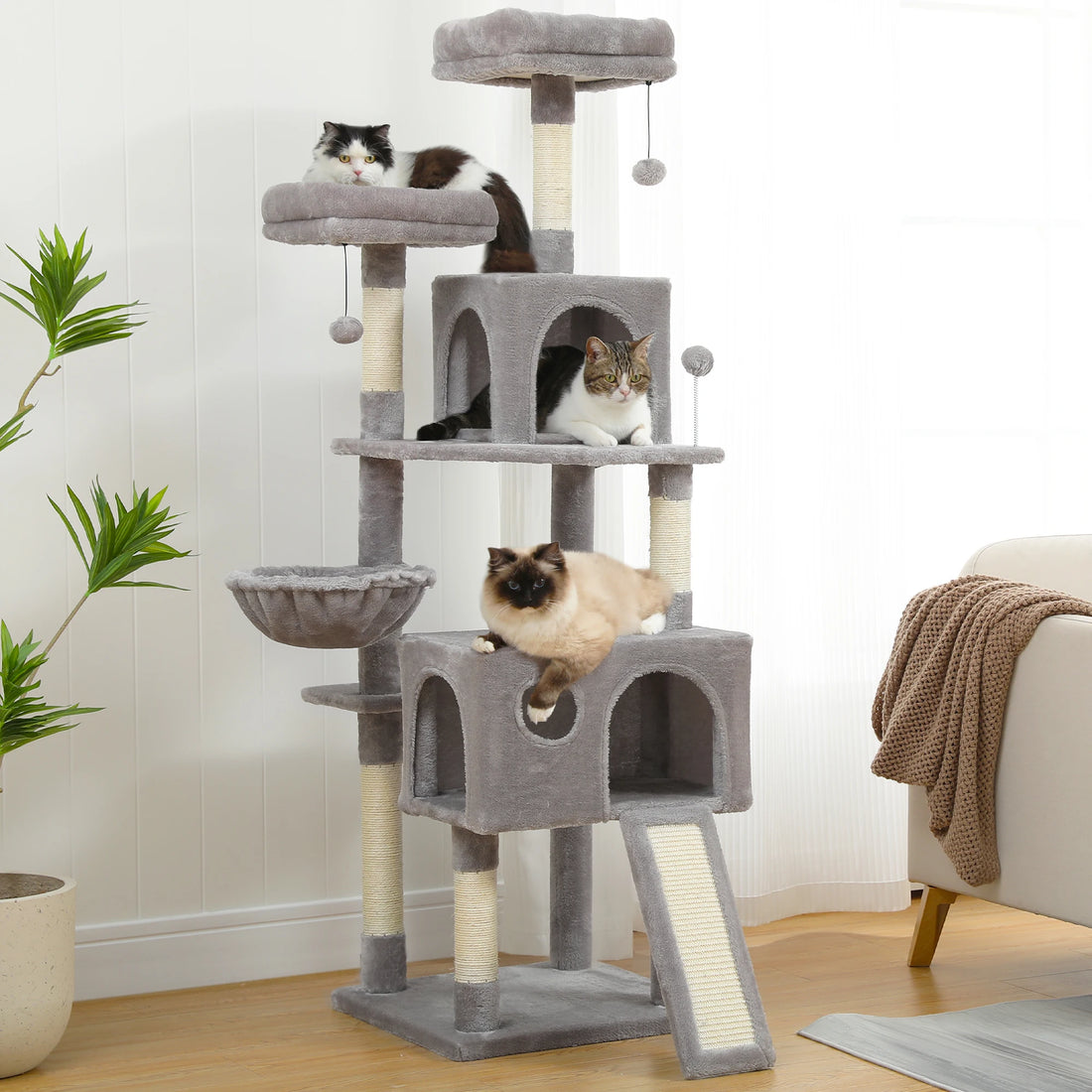 Domestic Delivery Multi-Level Cat Tree Tower Climb Furniture Scratching Post for Indoor House Pet Supplies Kitten Toy Cozy Condo - Trusted Pet Products