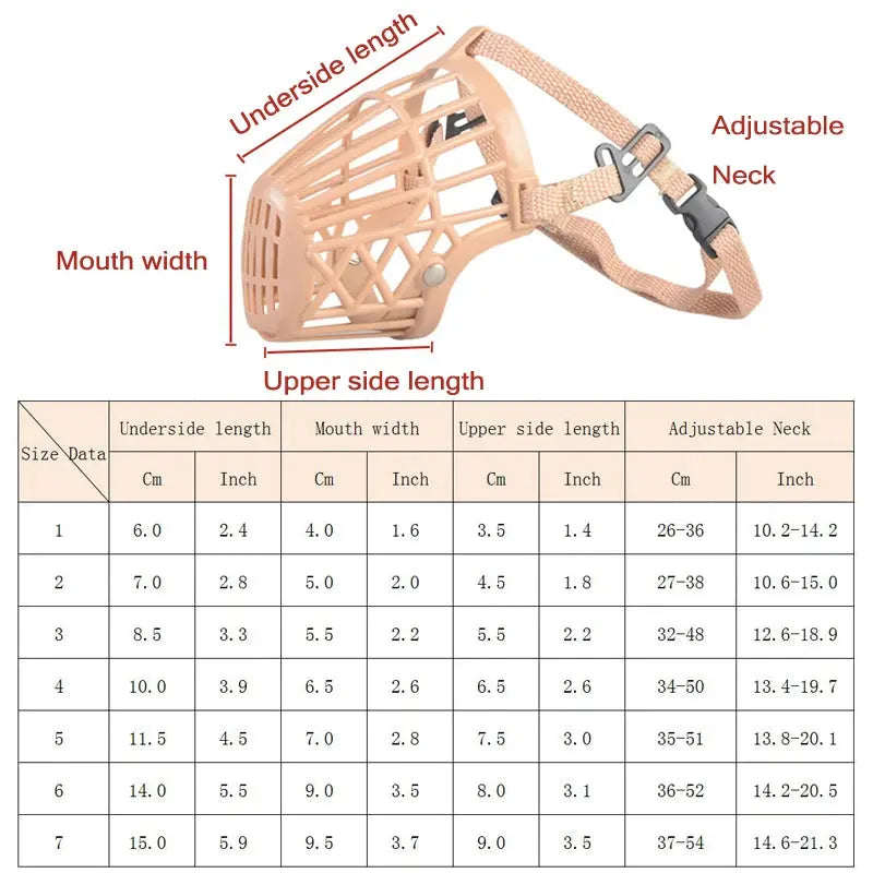 Adjustable Safety Breathable Muzzle Trusted Pet Products