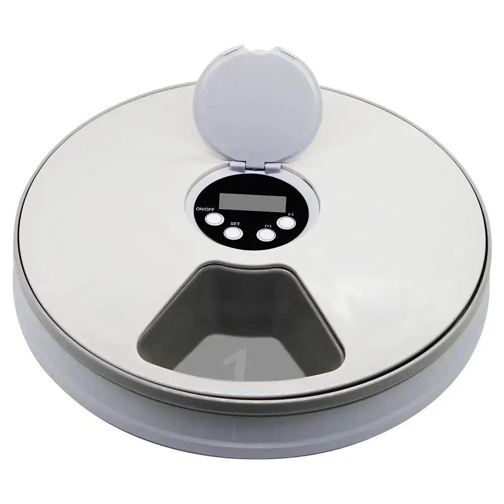 Automatic Electric Pet Dog Feeder Dry Food Dispenser with Timer 6 Meals 6 Grids Round - Trusted Pet Products