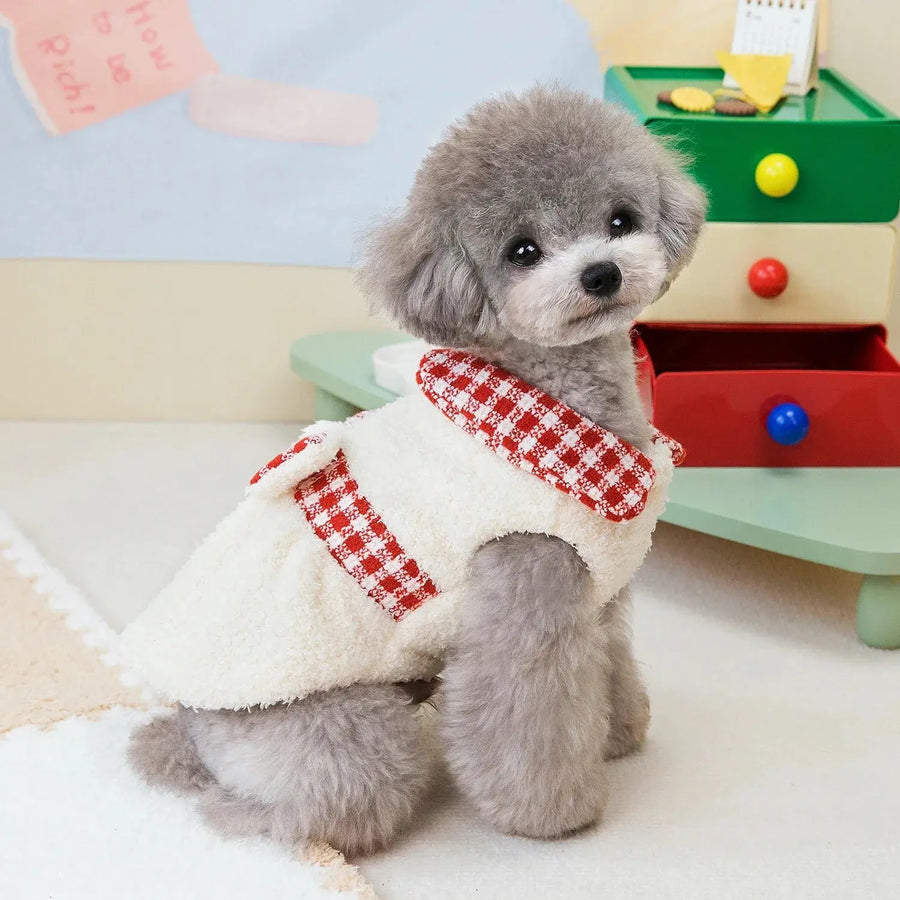 Autumn Winter Dog Clothes Plaid Couple Dog Jacket and Dress for Small Dogs Trusted Pet Products