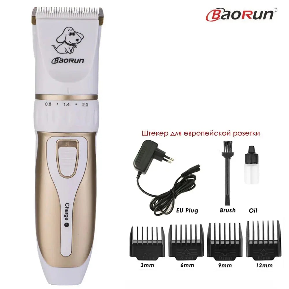 BaoRun P2 P3 Professional Pet Cat Dog Hair Trimmer Rechargeable Animal Grooming Clipper Shaver Dog Hair Cutting Machine Comb Kit - Trusted Pet Products