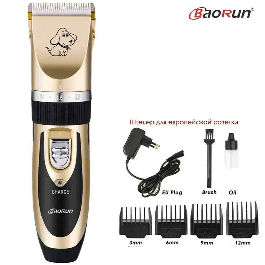 BaoRun P2 P3 Professional Pet Cat Dog Hair Trimmer Rechargeable Animal Grooming Clipper Shaver Dog Hair Cutting Machine Comb Kit - Trusted Pet Products