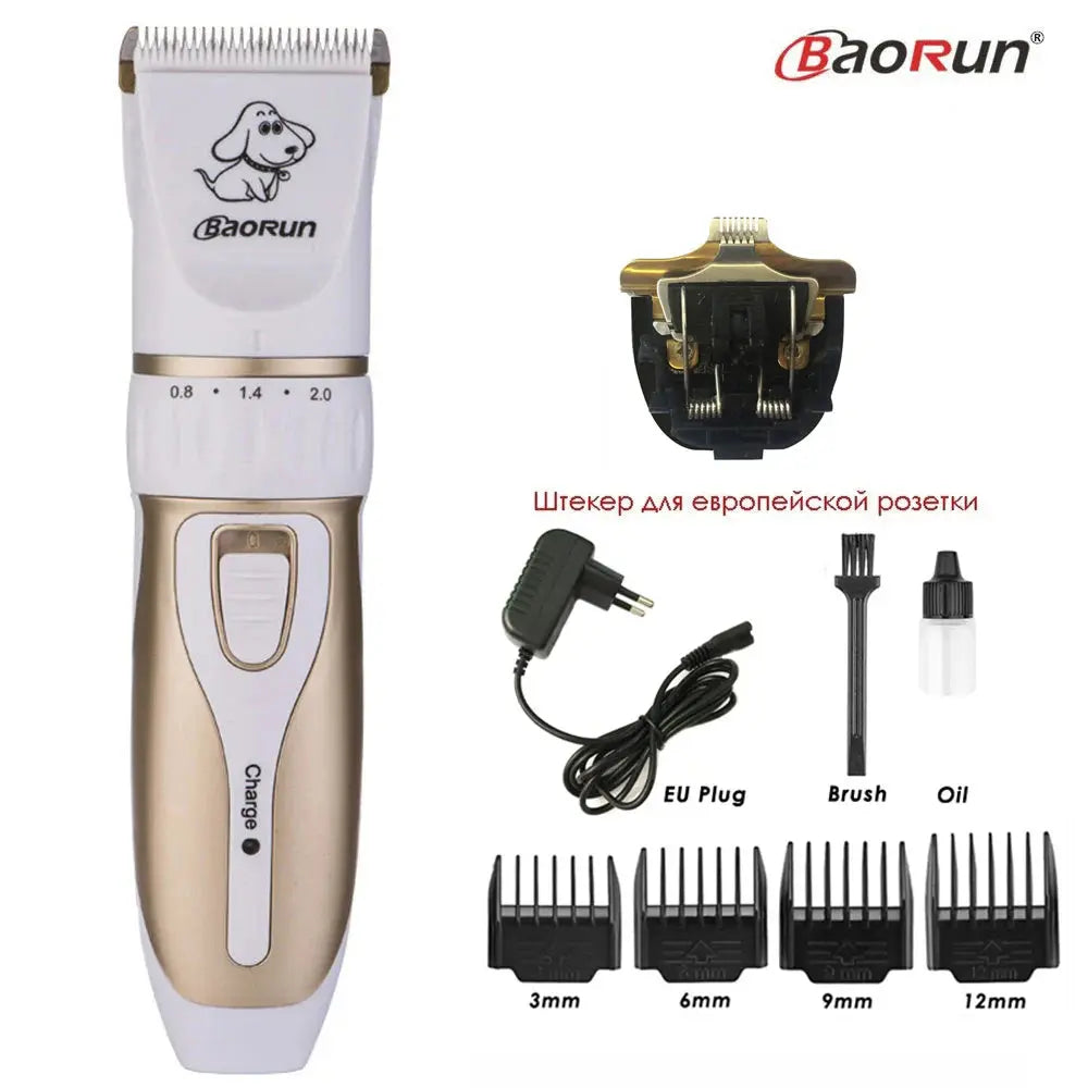 BaoRun P2 P3 Professional Pet Cat Dog Hair Trimmer Rechargeable Animal Grooming Clipper Shaver Dog Hair Cutting Machine Comb Kit - Trusted Pet Products