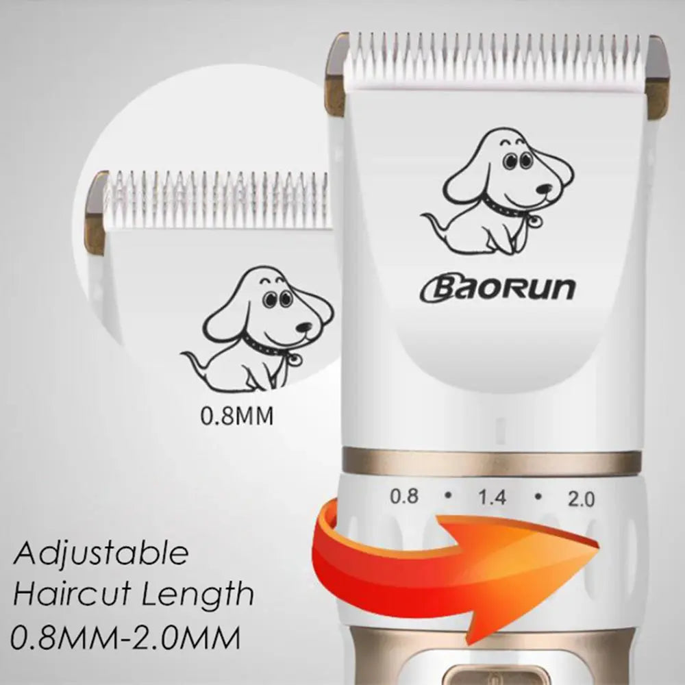 BaoRun P2 P3 Professional Pet Cat Dog Hair Trimmer Rechargeable Animal Grooming Clipper Shaver Dog Hair Cutting Machine Comb Kit - Trusted Pet Products