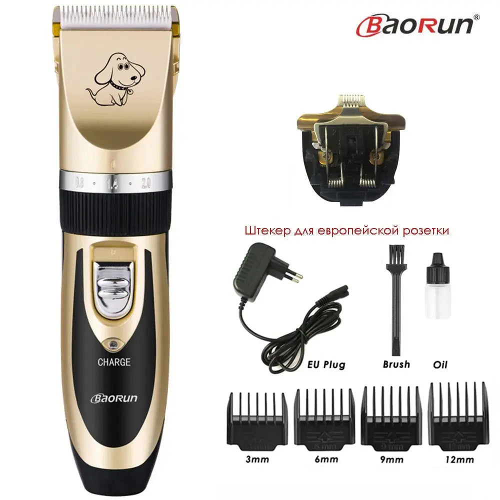 BaoRun P2 P3 Professional Pet Cat Dog Hair Trimmer Rechargeable Animal Grooming Clipper Shaver Dog Hair Cutting Machine Comb Kit - Trusted Pet Products