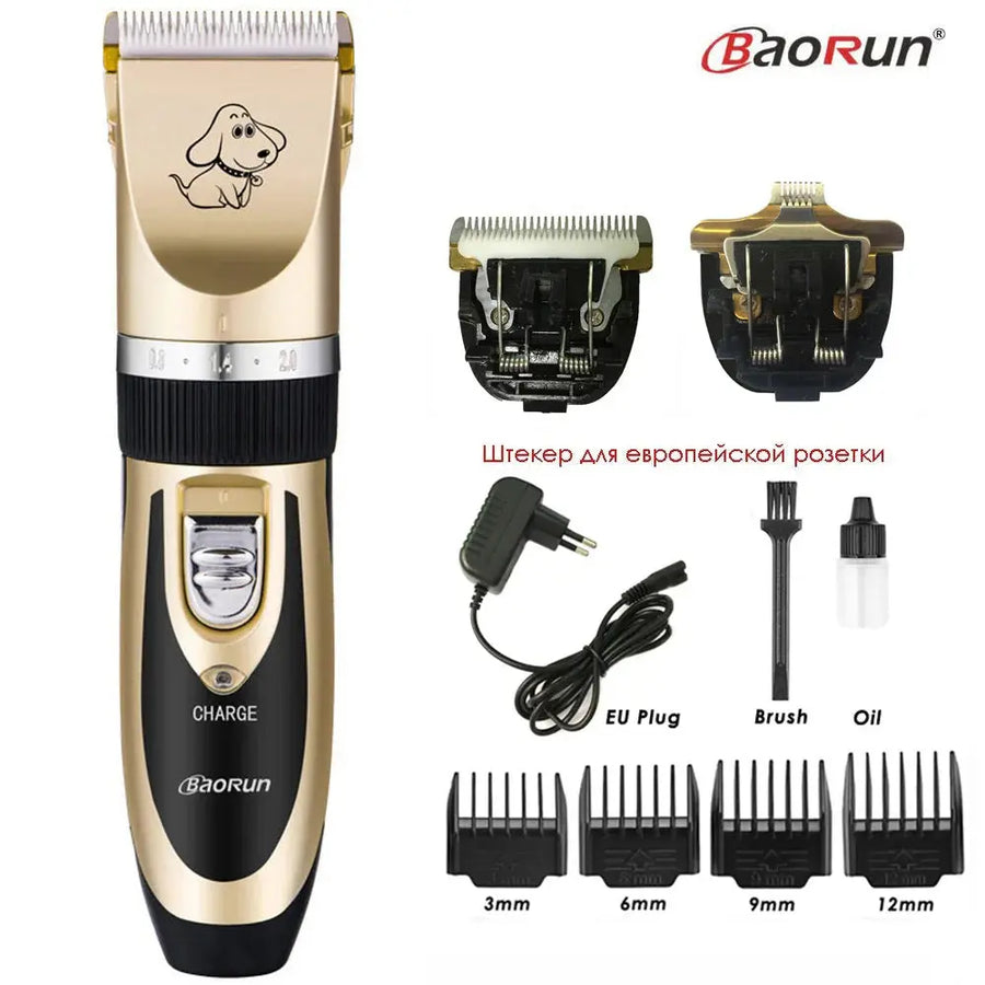 BaoRun P2 P3 Professional Pet Cat Dog Hair Trimmer Rechargeable Animal Grooming Clipper Shaver Dog Hair Cutting Machine Comb Kit - Trusted Pet Products