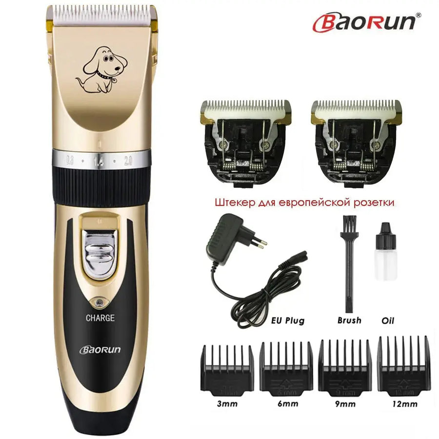 BaoRun P2 P3 Professional Pet Cat Dog Hair Trimmer Rechargeable Animal Grooming Clipper Shaver Dog Hair Cutting Machine Comb Kit - Trusted Pet Products