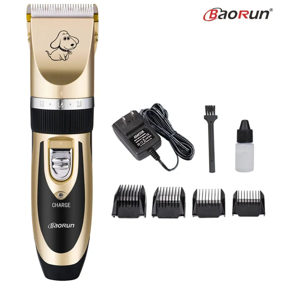 BaoRun P2 P3 Professional Pet Cat Dog Hair Trimmer Rechargeable Animal Grooming Clipper Shaver Dog Hair Cutting Machine Comb Kit - Trusted Pet Products