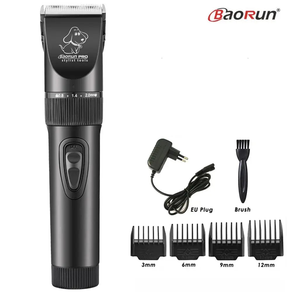 BaoRun P6 Professional Dog Hair Trimmer Rechargeable Pet Cat Grooming Clipper Shaver Low-noise Electric Cutters Haircut Machine - Trusted Pet Products