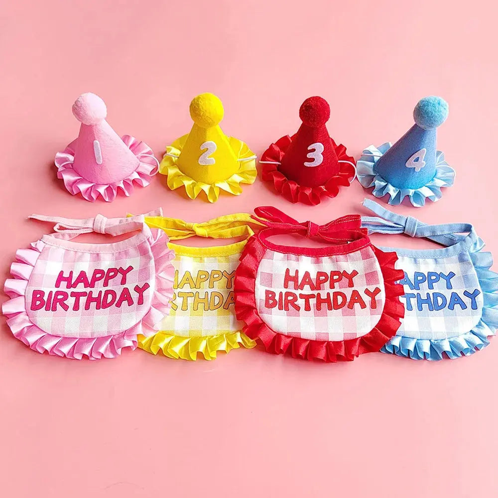 Birthday Party Hat and Scarf for Small Dogs Trusted Pet Products