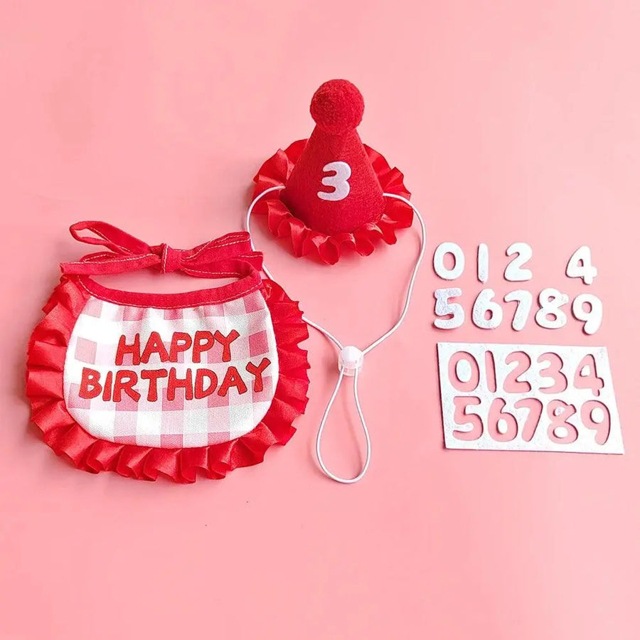 Birthday Party Hat and Scarf for Small Dogs - Trusted Pet Products