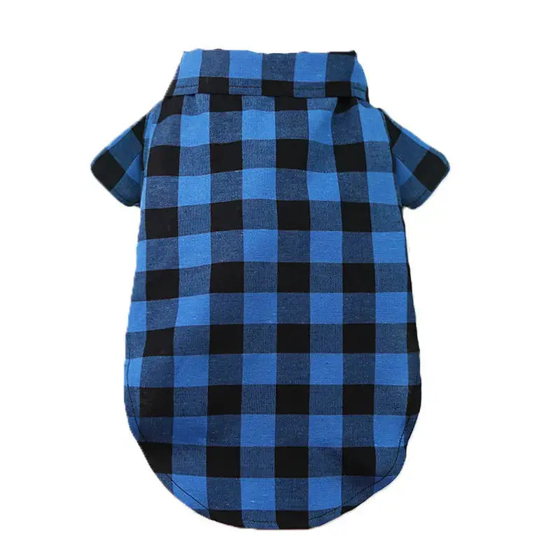 Bowtie Dog T-Shirts Classical Plaid Thin Breathable Summer Clothes Trusted Pet Products