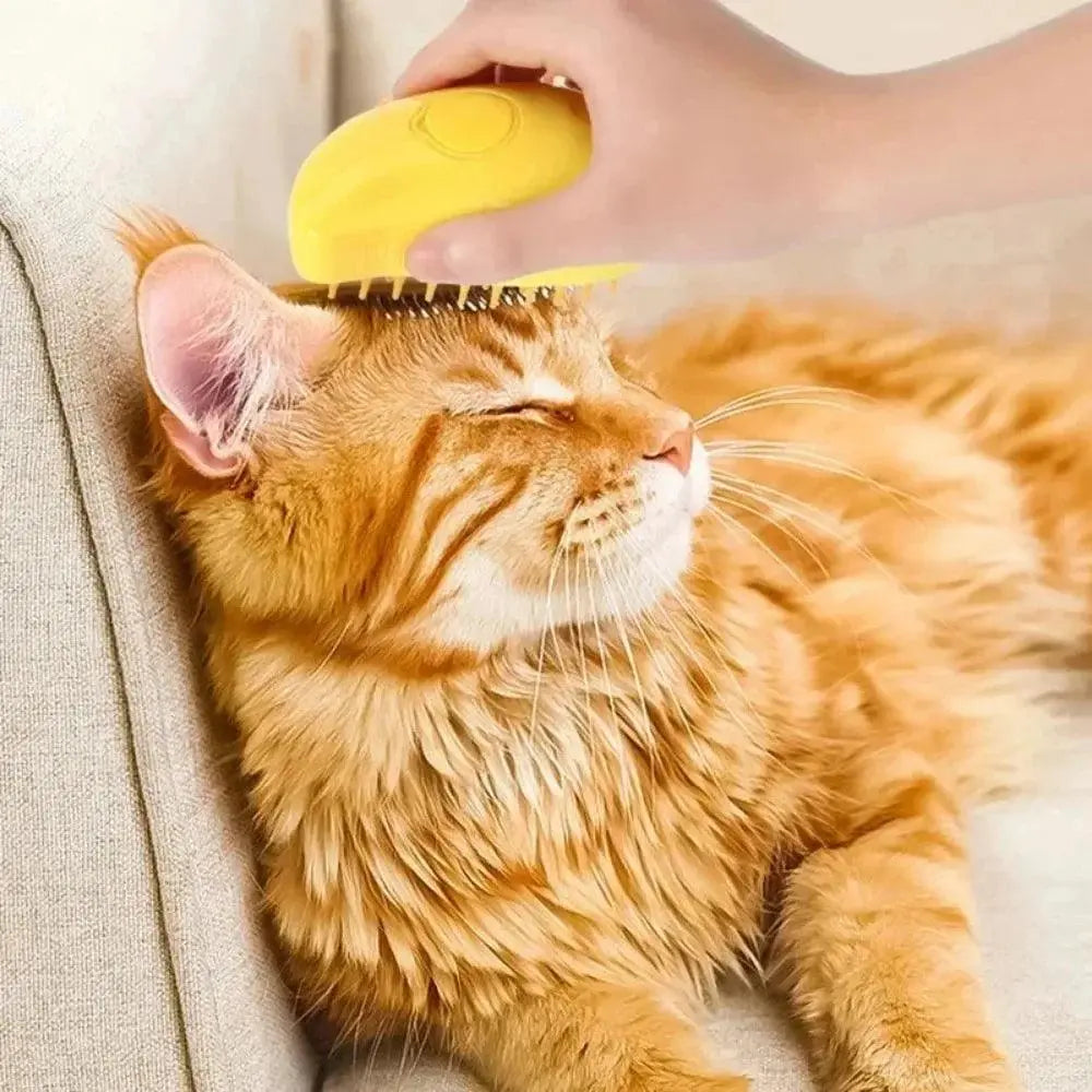 Cat Dog Steam Brush Electric Spray Water Spray Kitten Pet Comb Soft Silicone Depilation Cats Bath Hair Brush Grooming Supplies - Trusted Pet Products