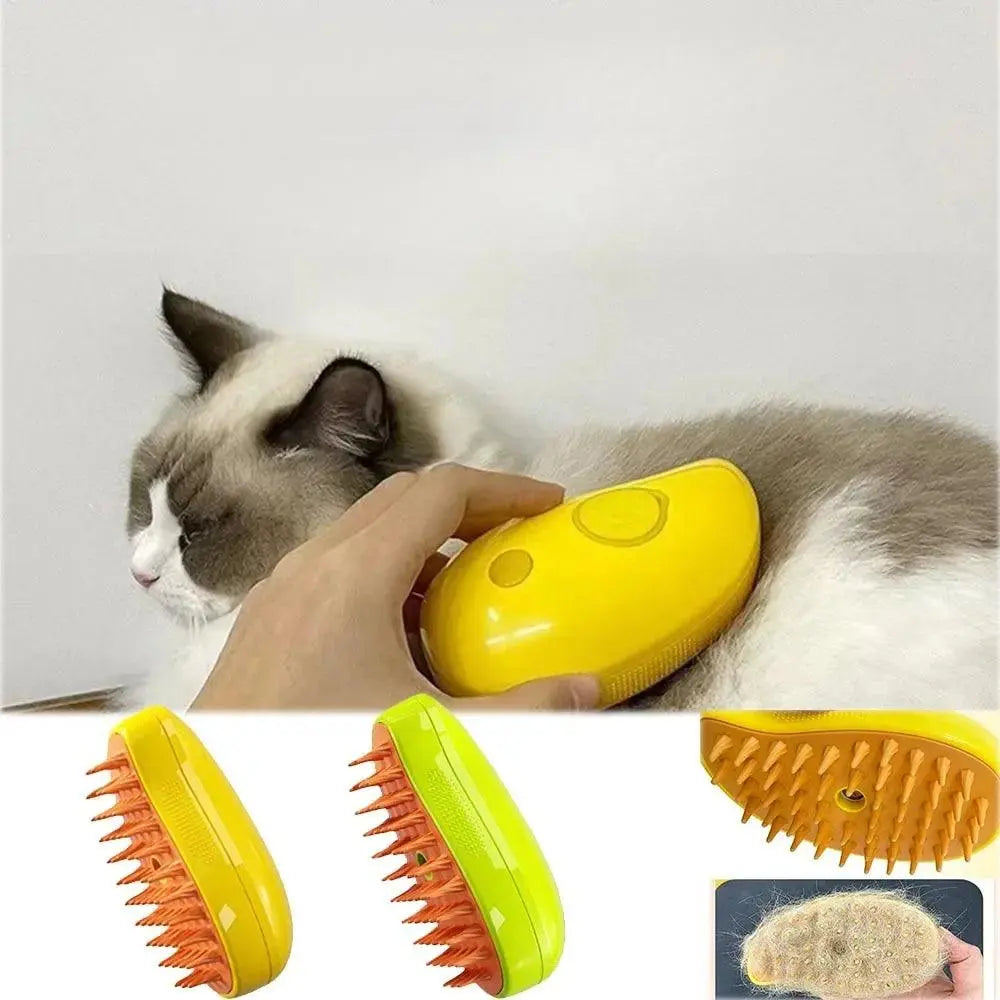 Cat Dog Steam Brush Electric Spray Water Spray Kitten Pet Comb Soft Silicone Depilation Cats Bath Hair Brush Grooming Supplies - Trusted Pet Products