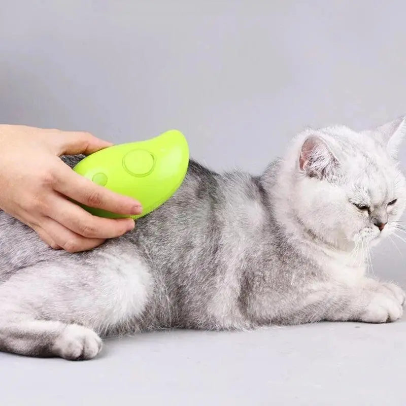 Cat Steam Brush Electric Spray Water Spray Kitten Pet Comb Soft Silicone Depilation Cats Bath Hair Brush Grooming Supplies - Trusted Pet Products