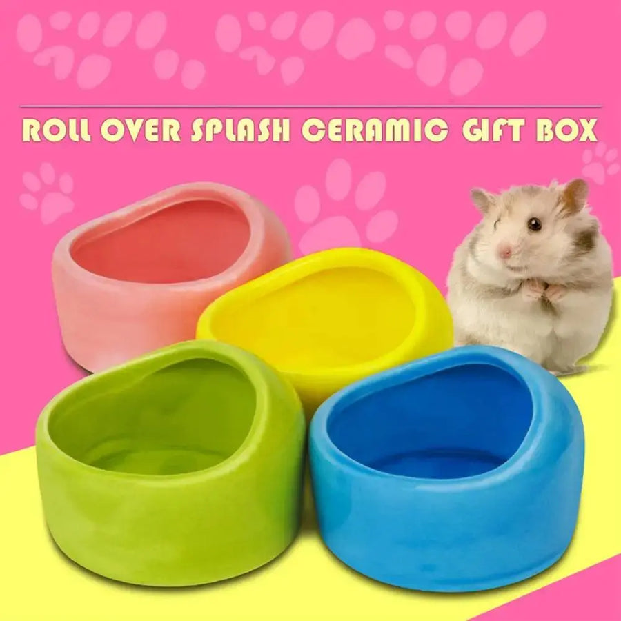 Ceramic Pet Feeding Bowl Hamster Chinchilla Rabbit Food Feeding Bowl Anti-turning For Small Animals Hamster Pet Feeding Supplies - Trusted Pet Products