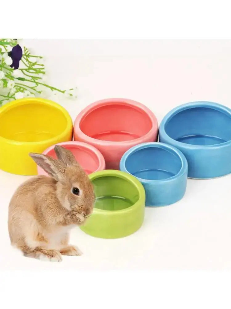 Ceramic Pet Feeding Bowl Hamster Chinchilla Rabbit Food Feeding Bowl Anti-turning For Small Animals Hamster Pet Feeding Supplies - Trusted Pet Products