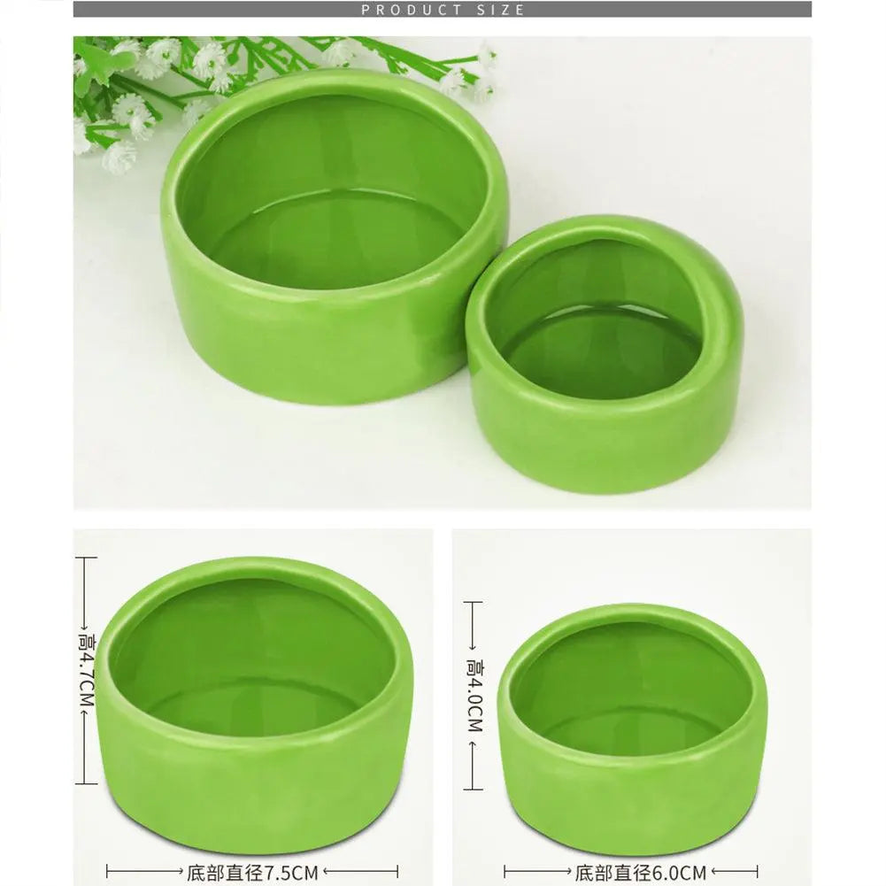 Ceramic Pet Feeding Bowl Hamster Chinchilla Rabbit Food Feeding Bowl Anti-turning For Small Animals Hamster Pet Feeding Supplies - Trusted Pet Products