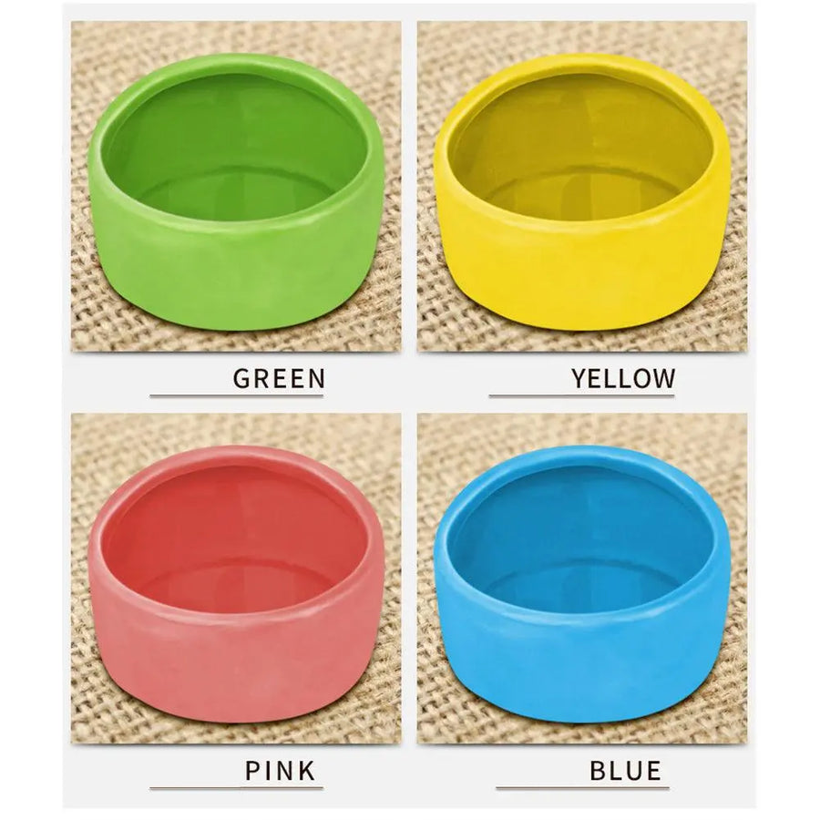 Ceramic Pet Feeding Bowl Hamster Chinchilla Rabbit Food Feeding Bowl Anti-turning For Small Animals Hamster Pet Feeding Supplies - Trusted Pet Products