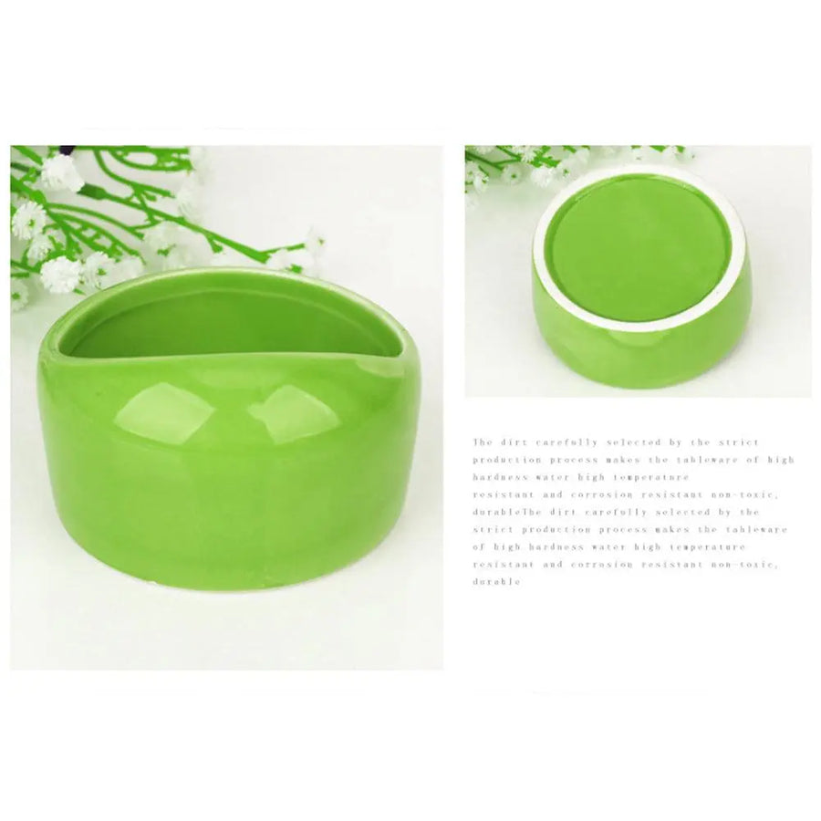 Ceramic Pet Feeding Bowl Hamster Chinchilla Rabbit Food Feeding Bowl Anti-turning For Small Animals Hamster Pet Feeding Supplies - Trusted Pet Products