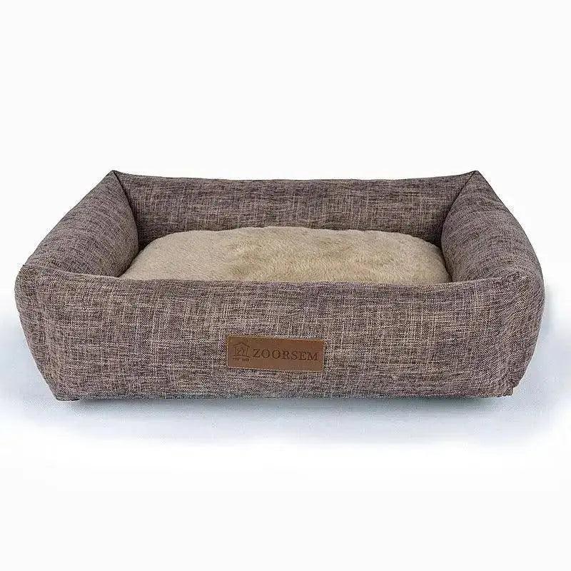 Cozy Winter Warm Linen Square Creative Pet Bed for Ultimate Comfort - Trusted Pet Products