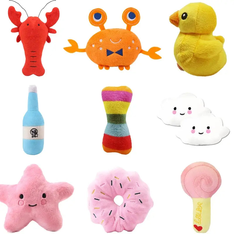 Cute Bite Resistant Animal Shape Squeaky Chew Toys for Small Dogs Trusted Pet Products